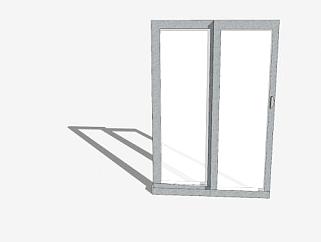 铝框玻璃滑动窗SU模型下载_sketchup草图大师SKP模型