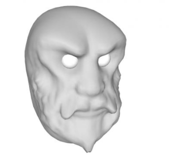 古人脸雕塑SU模型下载_sketchup草图大师SKP模型