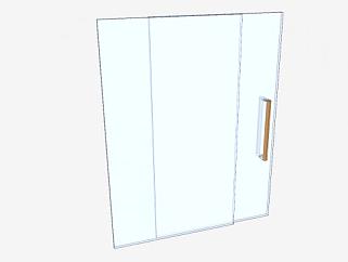 室内滑动玻璃门SU模型下载_sketchup草图大师SKP模型
