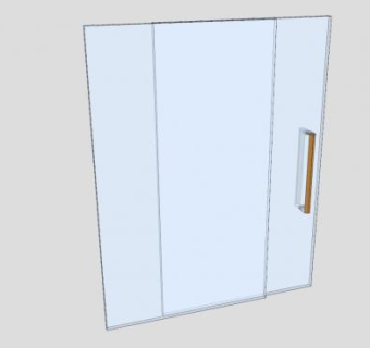 室内滑动玻璃门SU模型下载_sketchup草图大师SKP模型