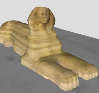 吉萨狮身人面像SU模型下载_sketchup草图大师SKP模型