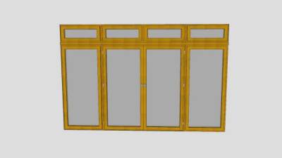 法式落地长窗SU模型下载_sketchup草图大师SKP模型