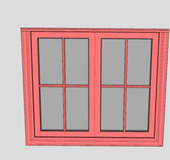 欧式固定窗SU模型下载_sketchup草图大师SKP模型