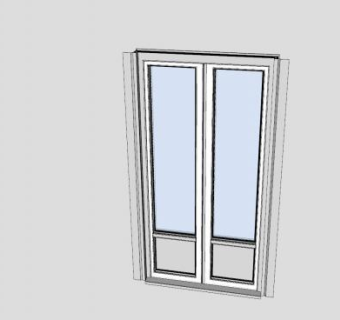 室内塑料玻璃门SU模型下载_sketchup草图大师SKP模型