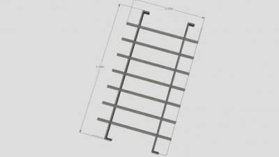 铁护栏窗SU模型下载_sketchup草图大师SKP模型