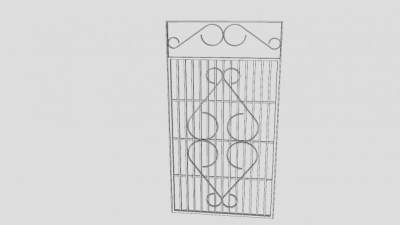 铁艺镂空窗户SU模型下载_sketchup草图大师SKP模型