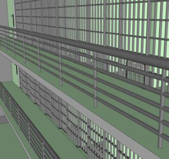 监狱牢房铁护栏窗SU模型下载_sketchup草图大师SKP模型
