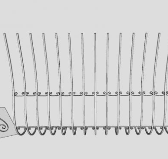 欧式阳台窗户护栏SU模型下载_sketchup草图大师SKP模型