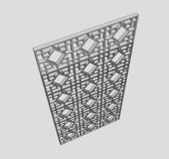 中式隔断SU模型下载_sketchup草图大师SKP模型