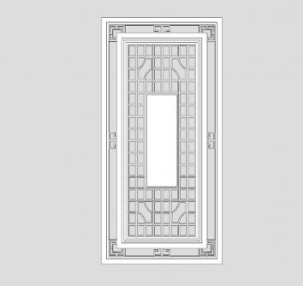 中式窗框SU模型下载_sketchup草图大师SKP模型