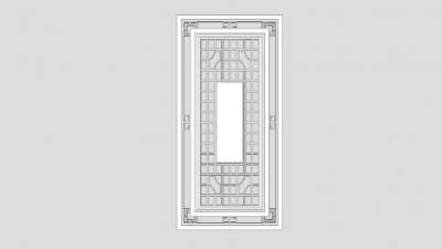 中式窗框SU模型下载_sketchup草图大师SKP模型