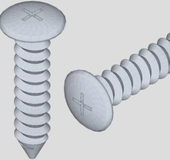 金属十字螺丝SU模型下载_sketchup草图大师SKP模型