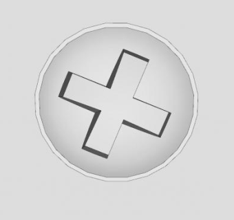 十字槽圆头螺丝SU模型下载_sketchup草图大师SKP模型