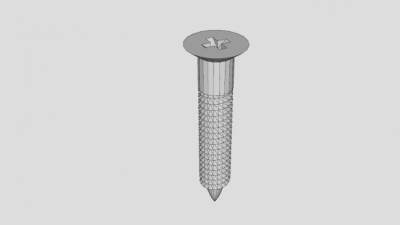 金属木螺丝SU模型下载_sketchup草图大师SKP模型