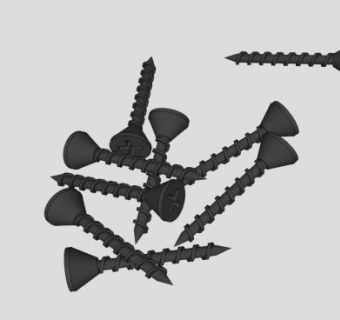 金属自攻螺丝SU模型下载_sketchup草图大师SKP模型