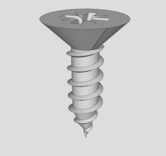 米字槽螺丝SU模型下载_sketchup草图大师SKP模型