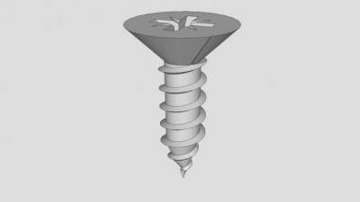 米字槽螺丝SU模型下载_sketchup草图大师SKP模型