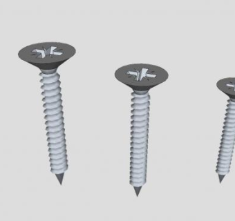 米字槽木螺钉SU模型下载_sketchup草图大师SKP模型