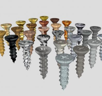 十字半沉木螺钉SU模型下载_sketchup草图大师SKP模型