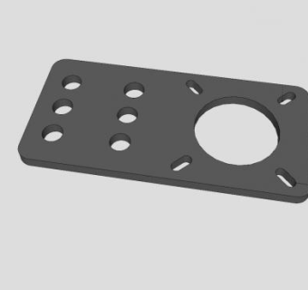 电机安装板SU模型下载_sketchup草图大师SKP模型