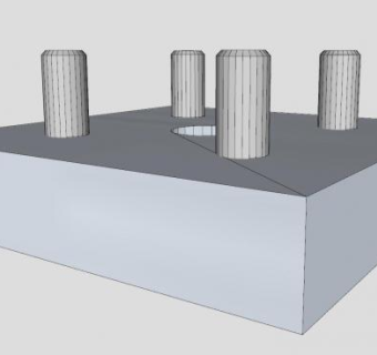 金属垫板SU模型下载_sketchup草图大师SKP模型