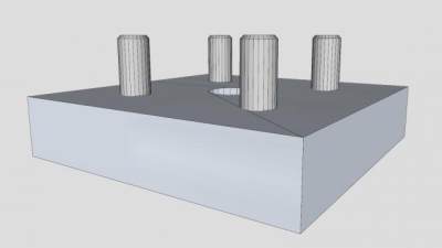 金属垫板SU模型下载_sketchup草图大师SKP模型