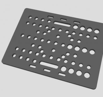 铝制电机垫板SU模型下载_sketchup草图大师SKP模型