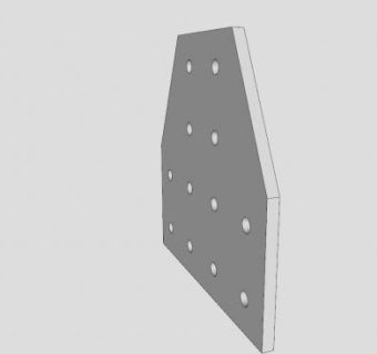 铝制三通平板SU模型下载_sketchup草图大师SKP模型