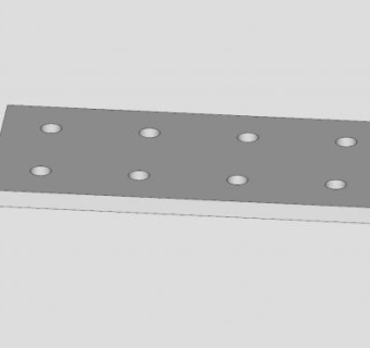 八孔铝板SU模型下载_sketchup草图大师SKP模型