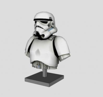 半身雕塑雕像SU模型下载_sketchup草图大师SKP模型