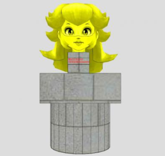 黄金桃子破产雕塑SU模型下载_sketchup草图大师SKP模型