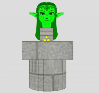 半身卡通雕塑SU模型下载_sketchup草图大师SKP模型