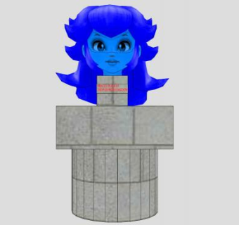 蓝宝石桃子的破产雕塑SU模型下载_sketchup草图大师SKP模型