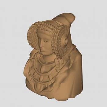 阿兹特克半身像雕像SU模型下载_sketchup草图大师SKP模型