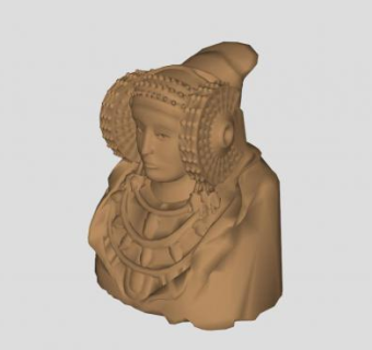 阿兹特克半身像雕像SU模型下载_sketchup草图大师SKP模型