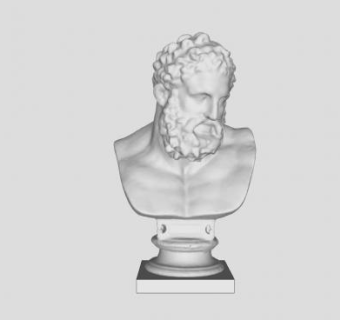 大理石半身像SU模型下载_sketchup草图大师SKP模型