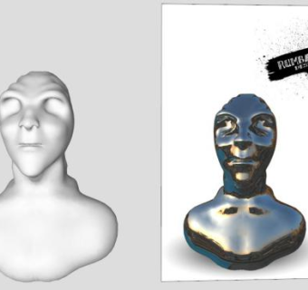 人物半身雕像SU模型下载_sketchup草图大师SKP模型