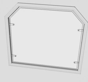 扶手框架铝板SU模型下载_sketchup草图大师SKP模型