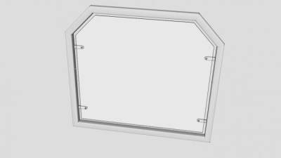 扶手框架铝板SU模型下载_sketchup草图大师SKP模型