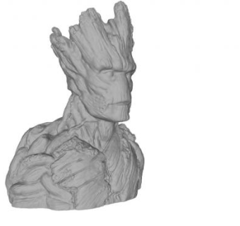 半身卡通人物雕塑SU模型下载_sketchup草图大师SKP模型