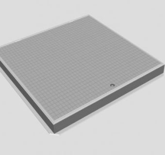 铝制金属排水地板SU模型下载_sketchup草图大师SKP模型