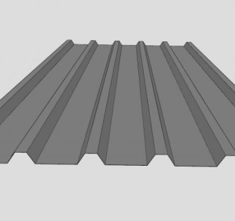 梯形屋顶板SU模型下载_sketchup草图大师SKP模型