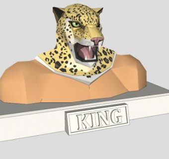 王者铁拳雕塑SU模型下载_sketchup草图大师SKP模型