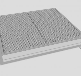 铝制地板SU模型下载_sketchup草图大师SKP模型