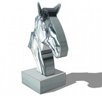 马雕塑雕像SU模型下载_sketchup草图大师SKP模型