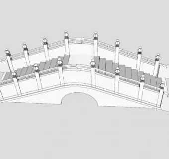 中国园林桥SU模型下载_sketchup草图大师SKP模型