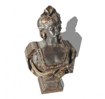 陈设半身雕像SU模型下载_sketchup草图大师SKP模型