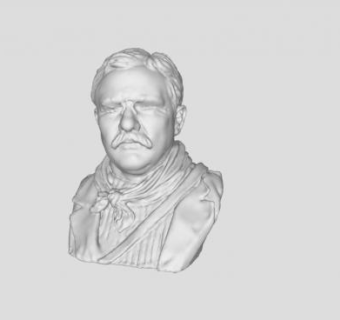 罗斯福半身雕塑SU模型下载_sketchup草图大师SKP模型