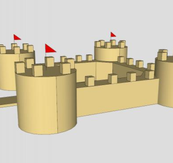 沙堡沙雕SU模型下载_sketchup草图大师SKP模型