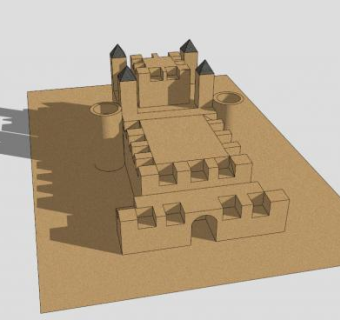陈设沙塔沙雕SU模型下载_sketchup草图大师SKP模型